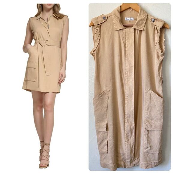 Calvin Klein Linen Blend Vest/Dress - Picture 1 of 11